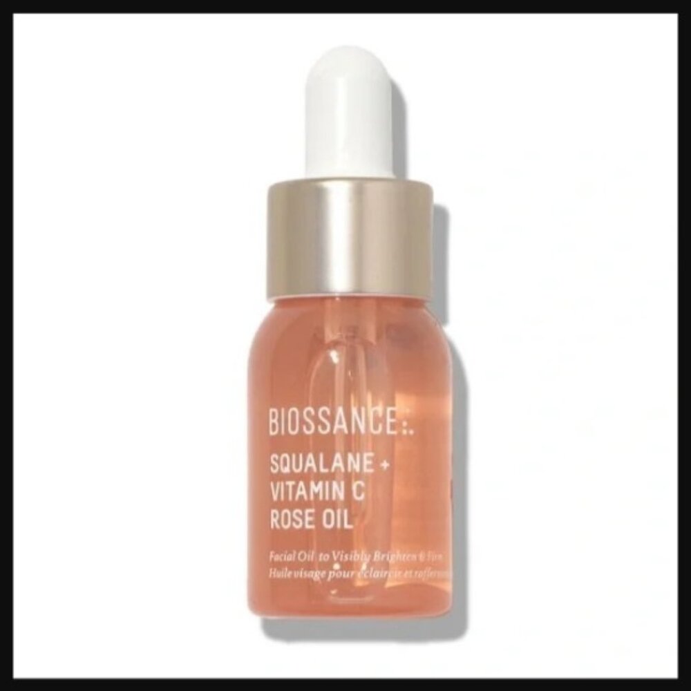 Biossance Squalane + vitamin C rose oil face & neck NEW travel sz 12ml